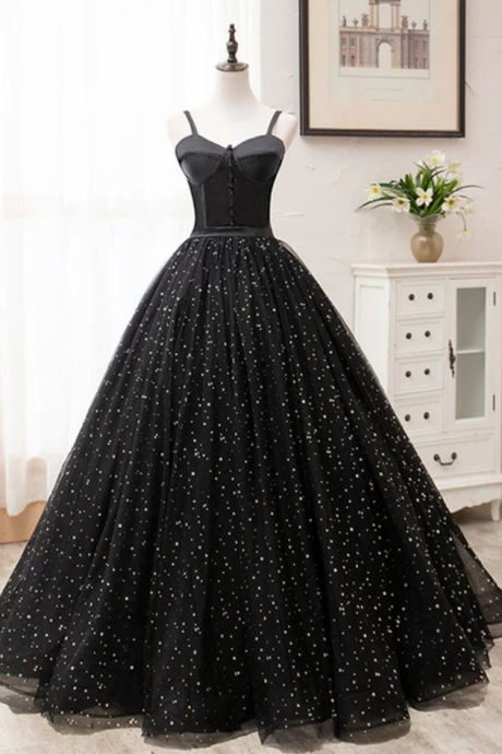 Black Prom Dress Formal Dress Evening Dress Pageant Dance Dresses School Party Gown Sa2556
