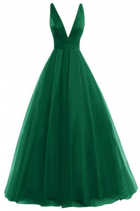 Backless Prom Dresses Green Evening Dresses Formal Party Dresses Sa2573