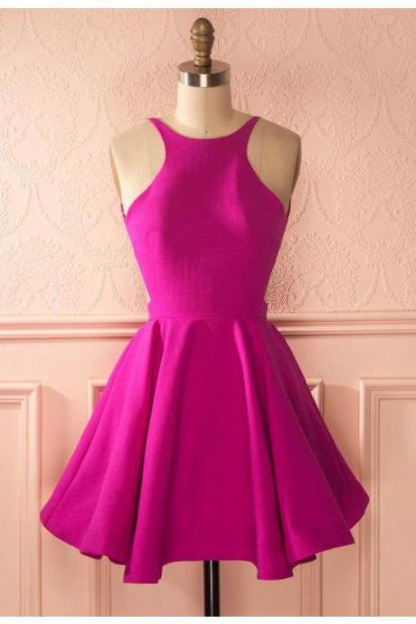Homecoming Dresses Rose Red Prom Dress Short Formal Dress Sa2594