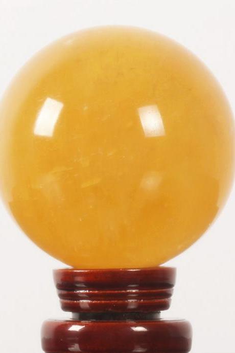 100mm Natural Topaz Quartz Stone Magic Crystal Healing Ball Sphere + Stand LH-25