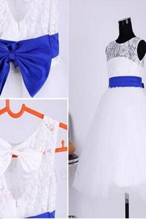 Real Flower Girl Dresses With Sashes Bow Communion Ball Pageant Dress For Wedding Little Girls Kids/children Party Dress Kids27