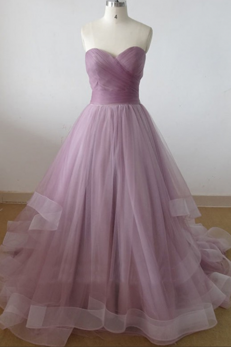 Sweetheart Tulle Handmade Prom Party Evening Bridesmaid Homecoming Junior Dress Ja96