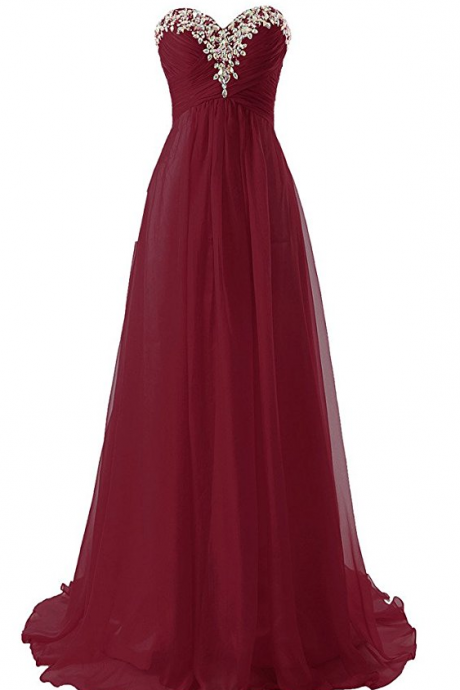 Sweetheart Formal Evening Dresses Strapless Long Prom Gown Bridesmaid Dress Ja209
