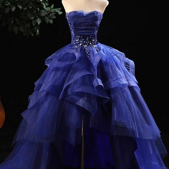 Blue Prom Dresses Ruffles ..