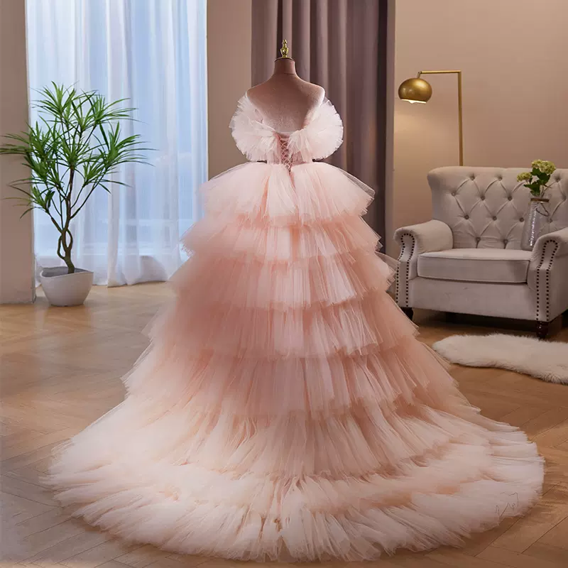 Pink Ball Gown Prom Dress Evening Dress Custom..