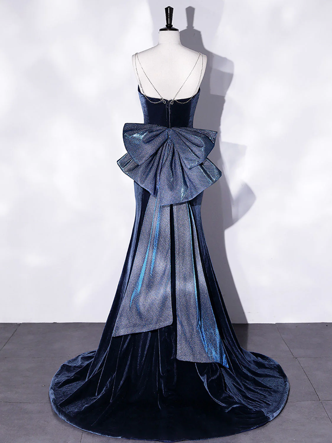 Navy Blue Strapless Prom Dress Evening Dress Ss402