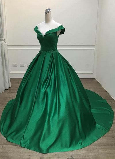 Green Gorgeous Prom Gowns, Lovely Prom Dresses, Pretty Formal Gowns on ...