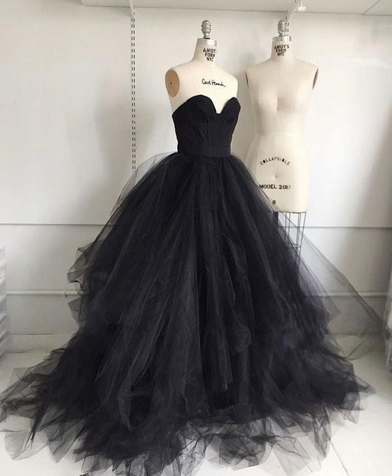 Black Tulle Long Prom Dresssexy Evening Dress On Luulla