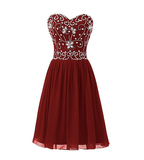 Burgundy Junior Prom Dress GTEEN039