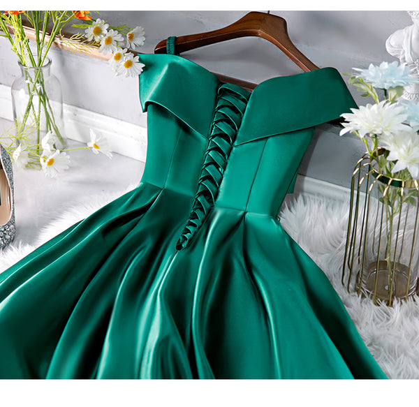 Lovely Green Short Sleeves Party Dress, Green Short Prom Dress Homecoming Dress
