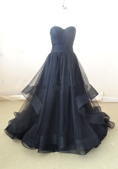 Stunning Black Tulle Layered Ballroom Gown Dress on Luulla