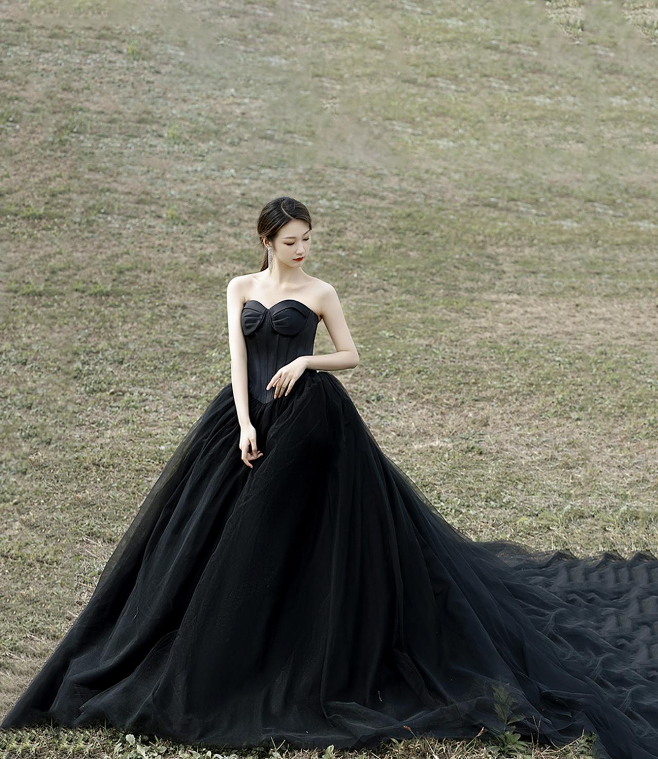 Strapless Black Gown For Formal Evening Events on Luulla
