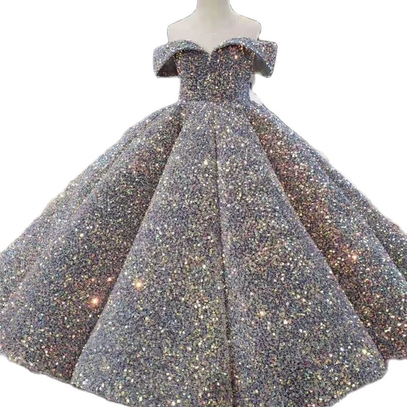 Sparkling Off-shoulder Gown With Glitter Details on Luulla