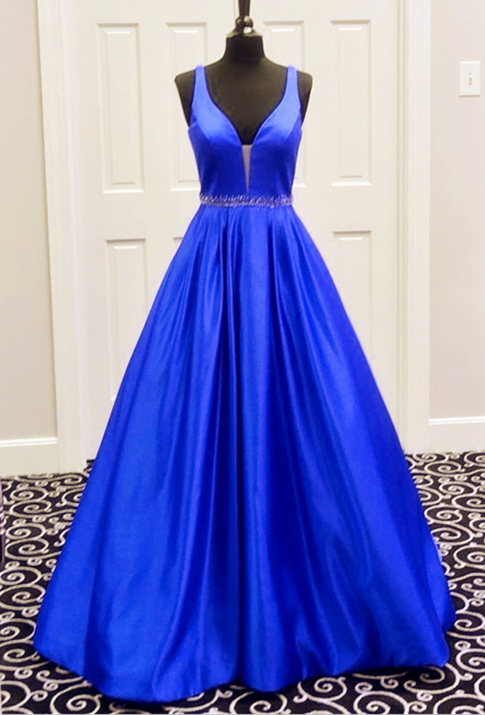 V Neck Prom Dress ball Gowns Prom Dress sexy Prom Gowns long Prom Dress